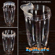 Load image into Gallery viewer, zpillsafe regular fit flexible funnel fits and works on ninja blender containers