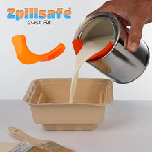 Load image into Gallery viewer, zpillsafe close fit paint funnel helps pouring paint from quart size paint cans
